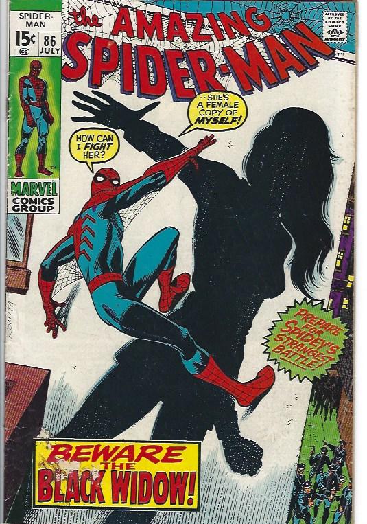 amazing spider man #86 $10.00 vg