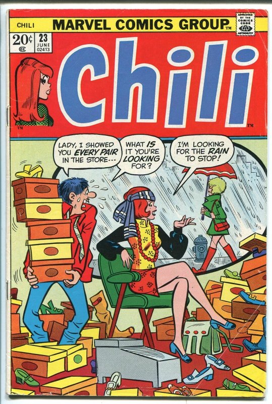 CHILI  #23 1973-MARVEL-MILLIE THE MODEL-FASHIONS-SPICY-GOOD GIRL ART-vg