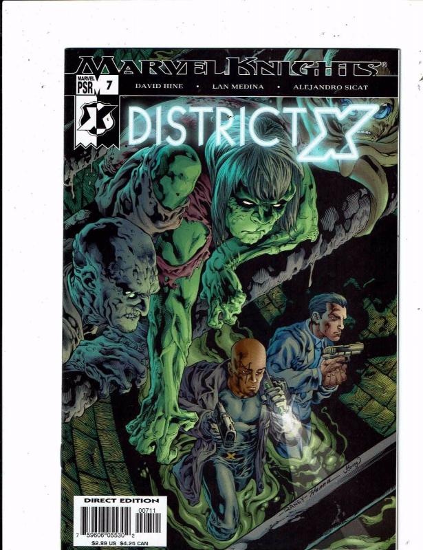 Lot of 5 District X Marvel Comic Books #6 7 8 9 10 BF2 