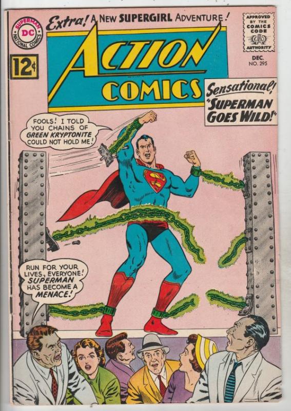 Action Comics #295 (Dec-62) FN/VF+ High-Grade Superman, Supergirl