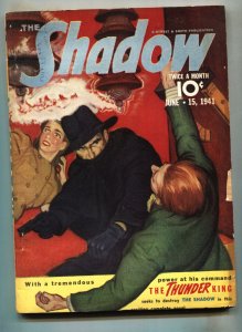PULP:  SHADOW JUNE 15 1941 // THUNDER KING // MAXWELL GRANT // PULP // VG-
