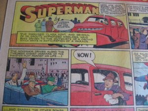 SUPERMAN COMIC PAGE 13 1940 Bomb Trowing Assassins NICE WOW