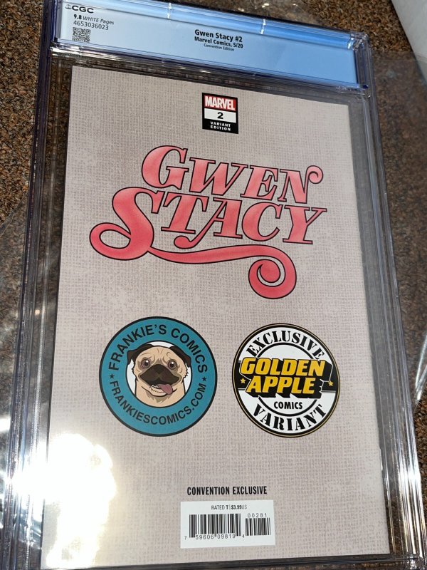 Gwen Stacy 2 (2020) Frankie's Convention, Jeehyung Lee Virgin Variant, CGC 9.8