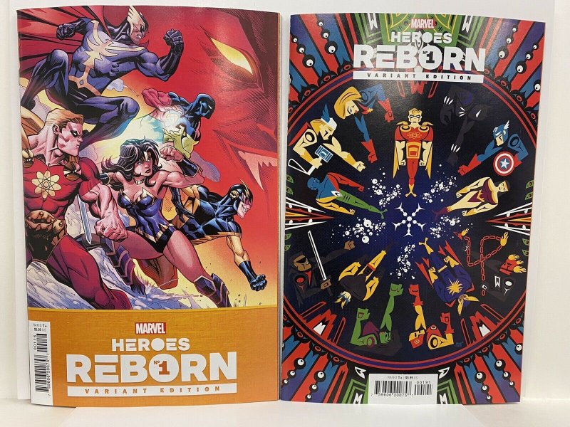 HEROES REBORN #1 1:50 Veregge + 1:25 Ed McGuiness Incentive Variant Set NM 2021