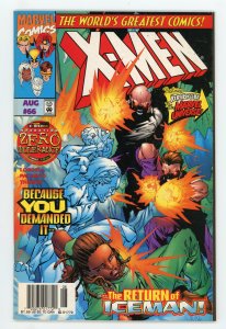 X-Men #66 (1991 v2) Scott Lobdell Iceman Newsstand NM