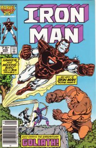 Iron Man (1st Series) #206 (Newsstand) VF ; Marvel | Hawkeye Mockingbird Goliath