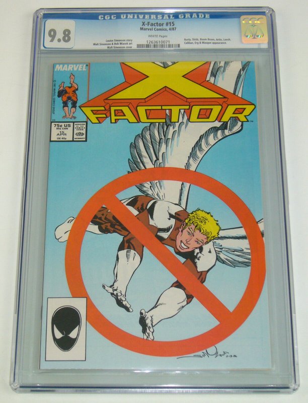 X-Factor #15 CGC 9.8 1st appearance of horsemen of apocalypse - white pages