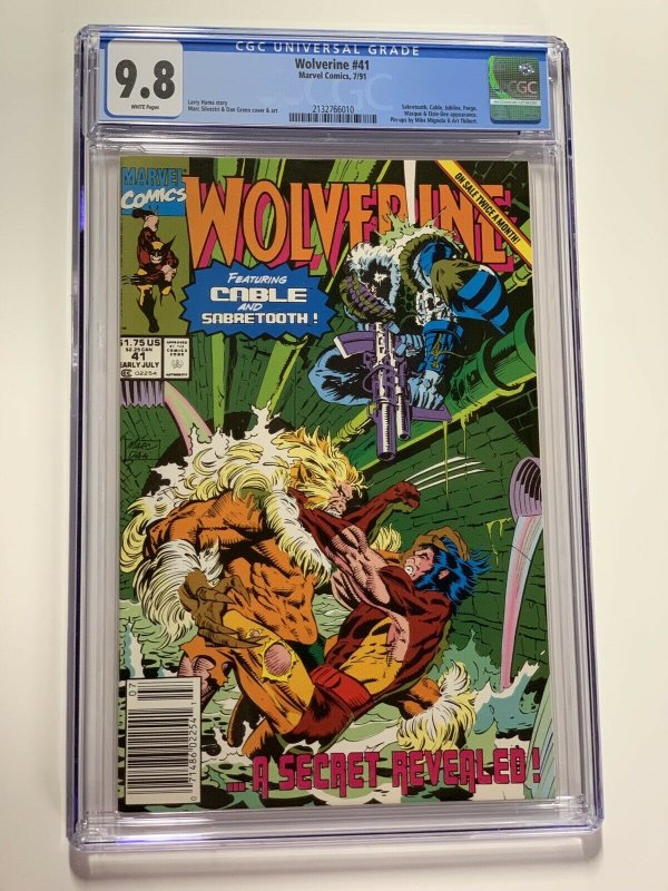 Wolverine 41 Cgc 9.8 Newsstand Edition Marvel X-men Cable 010