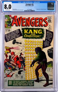 Marvel Comics The Avengers #8 (1964) cgc 8.0 1st app of Kang the Conqueror