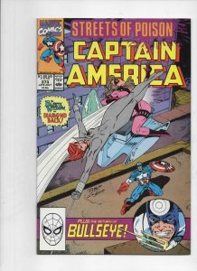 CAPTAIN AMERICA #373, NM-, Black Widow, Bullseye, Marvel 1968 1990, Marvel