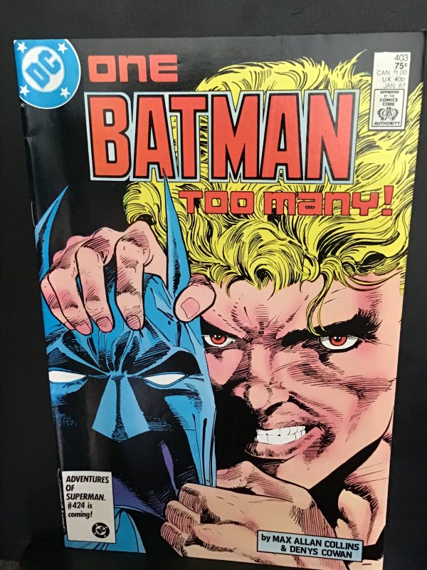 Batman #403 (1987) high-grade Two-Face key! Tommy Karma Batman! NM- Wow!