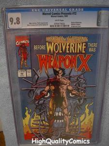 MARVEL COMICS PRESENTS 72, CGC 9.8, NM/M, Weapon X, Wolverine, more in store