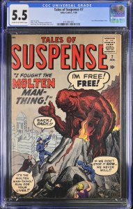 Tales of Suspense #7 CGC 5.5 Fine-.