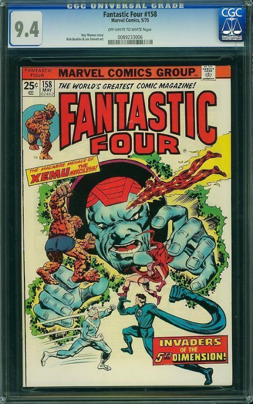 Fantastic Four #158 (1975) CGC 9.4 NM