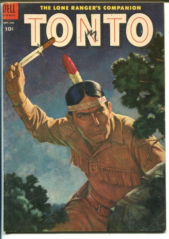 Tonto #17 1955-Dell-western stories-Lone Ranger's Companion-nice art-VG