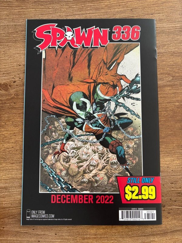 Spawn # 335 NM 1st Print Variant Cover Image Comic Book Todd McFarlane 1 J288