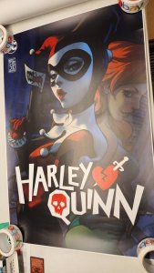 Harley Quinn 30th Anniversary Acetate Poster Artgerm Limited Edition DC  E3
