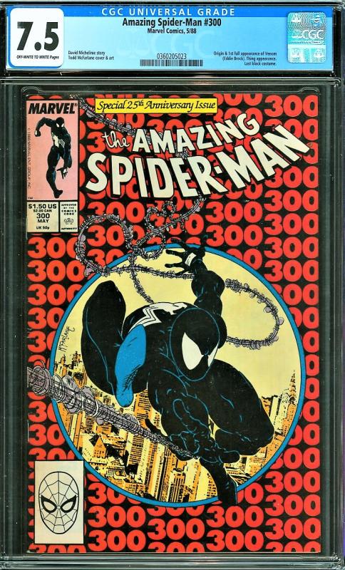 Amazing Spider-Man #300 CGC Graded 7.5 Origin & 1st Appearance of Venom