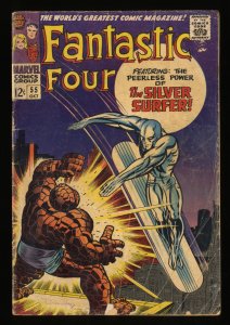 Fantastic Four #55 GD+ 2.5 Silver Surfer!