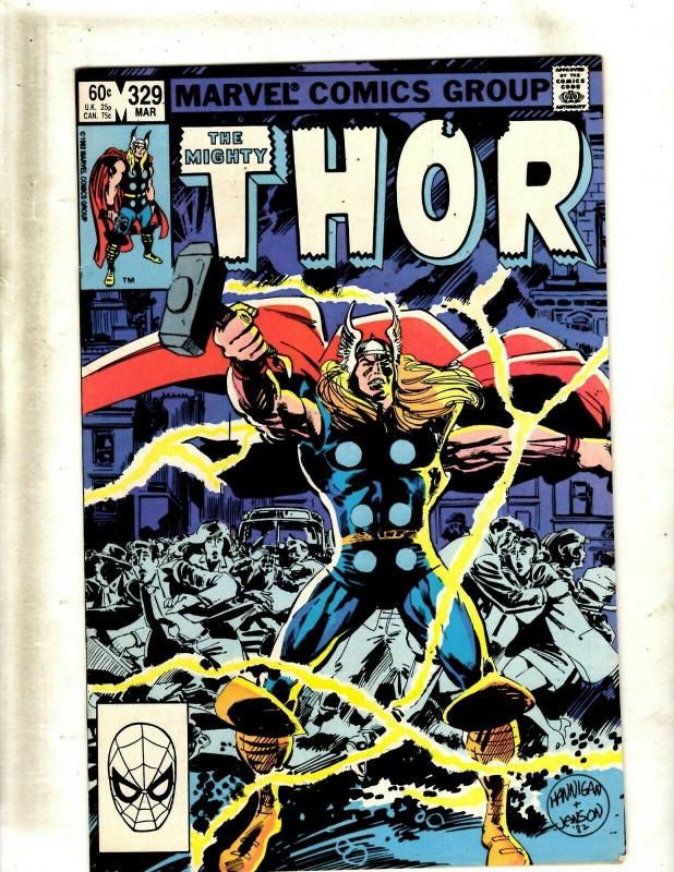 6 The Mighty Thor Marvel Comic #329 382 383 457, Annual #11, Annual #14 J344