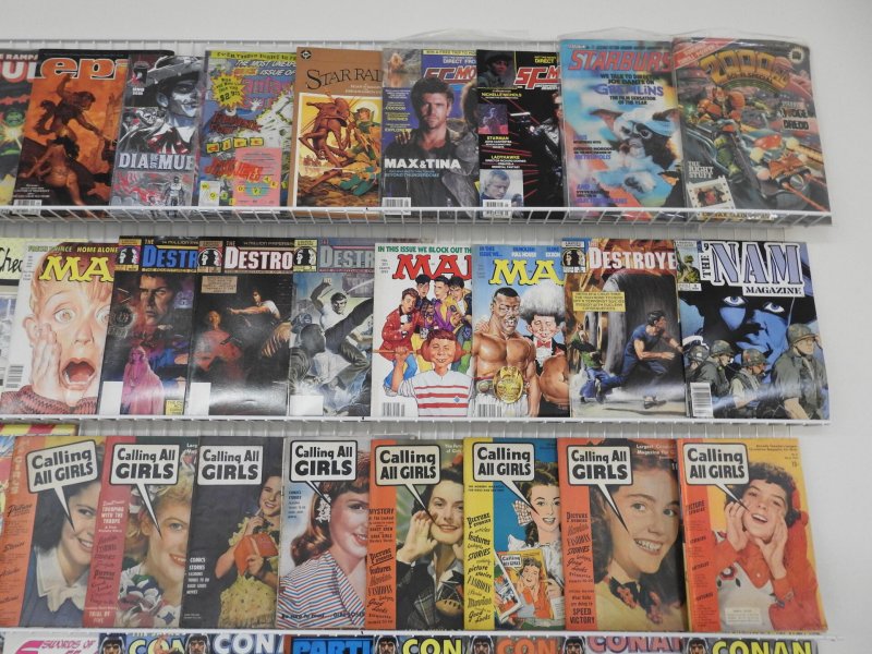 Huge Lot 110 Magazines W/ Conan, Mad, Calling All Girls, +More! Avg VG/FN Cond!