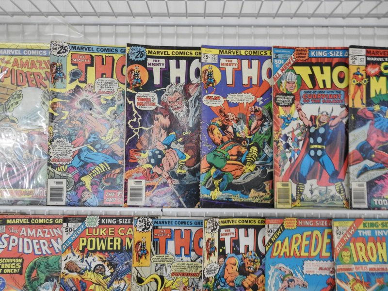 Sweet Lot 36 Bronze Age Marvels W/Spider-Man, Thor, Conan+ Avg GVG Condition!