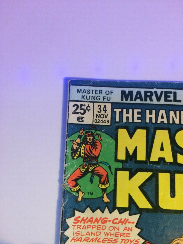 Master of Kung Fu #34 1975 VG/FN Captive In A Madman's Crown 