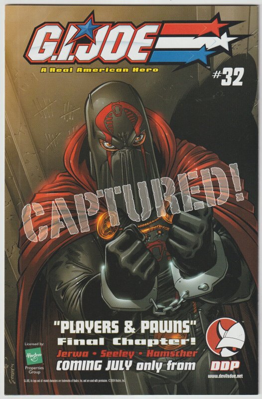 G.I. Joe #31 (Jun 2004, Devil's Due Publishing), VFN condition (8.0)