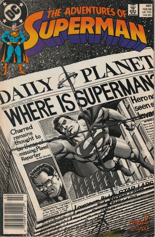 Adventures of Superman #451 Direct Edition (1989)