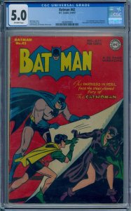 BATMAN #42 CGC 5.0 1ST CATWOMAN COVER IN TITLE
