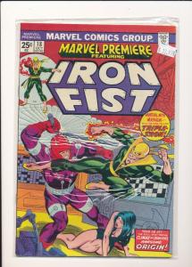 Marvel Comics IRON FIST Oct #18 1974 F/VF (SIC588)