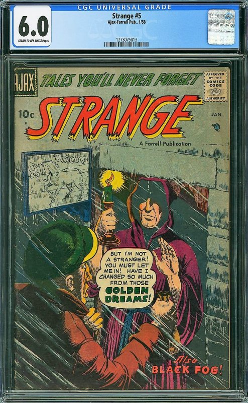 Strange #5 (Ajax-Farrell, 1958) CGC 6.0 FN