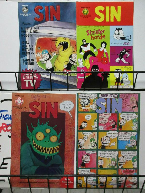 Sin (Tragedy Strikes Press 1992) #2-5 Jay Stephens Early Work Alt Comics!