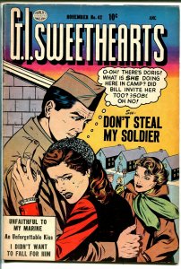 G.I Sweethearts #42 1954-Quality- love triangle-military-Ogden Whitney-FN