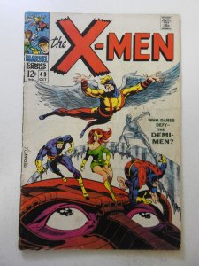 The X-Men #49 (1968) VG Condition moisture stain, 1 in spine split