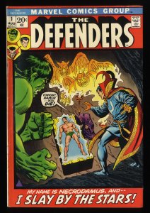 Defenders (1970) #1 FN 6.0 Dr. Strange Incredible Hulk Namor Appearances!