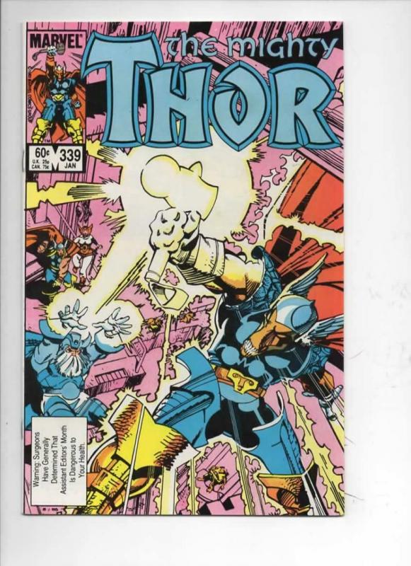 THOR #339 VF God of Thunder Beta Ray Bill 1966 1984, more Thor in store, Marvel