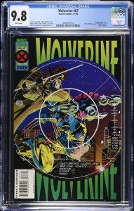 WOLVERINE (1988) #87 CGC 9.8 WP WOLVERINE AND GAMBIT TEAM-UP COVER kg