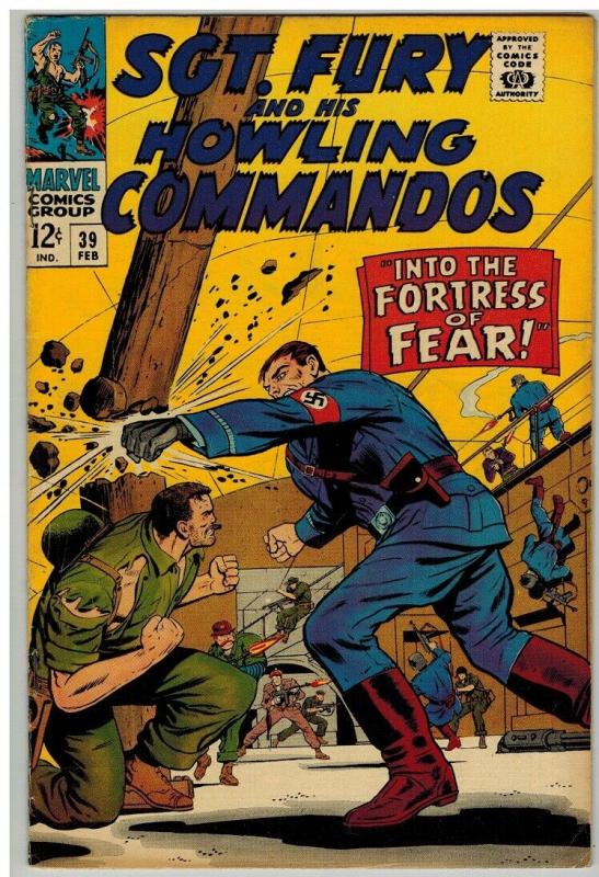 SERGEANT FURY 39 VG-F Feb. 1967 Ayers Fortress of Fear