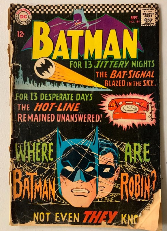 Batman #184 DC (1.5 F/GD) (1966)