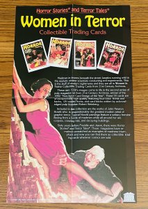 WOMEN IN TERROR TRADING CARDS PROMO POSTER 1993 HORROR JOHN NEWTON HOWITT PULP