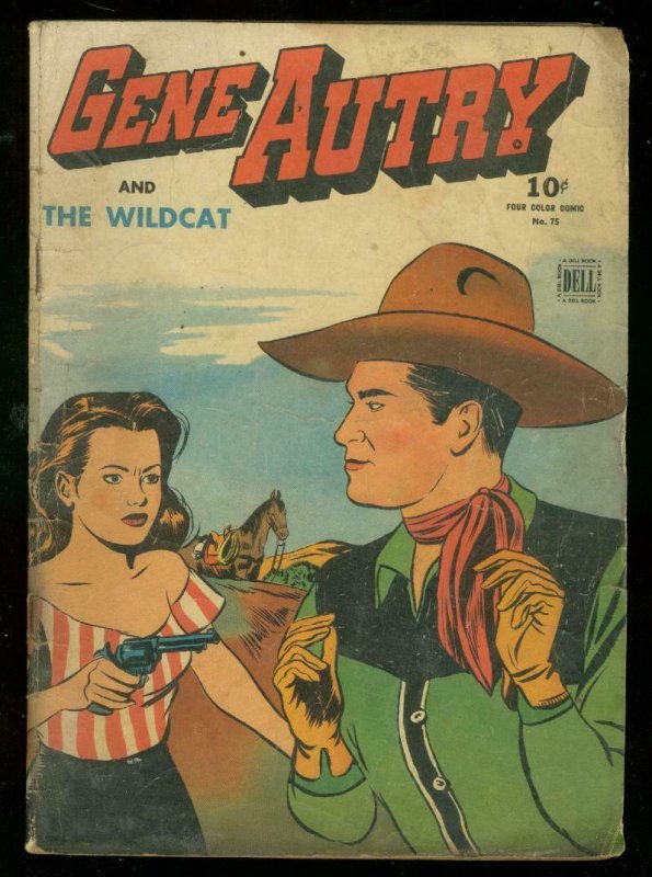 GENE AUTRY-FOUR COLOR #75 1945-DELL COMICS-JESSE MARSH G+