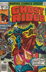 Ghost Rider # 30 Newsstand Cover FN/VF Marvel 1978 1st App Bounty Hunter [B4]