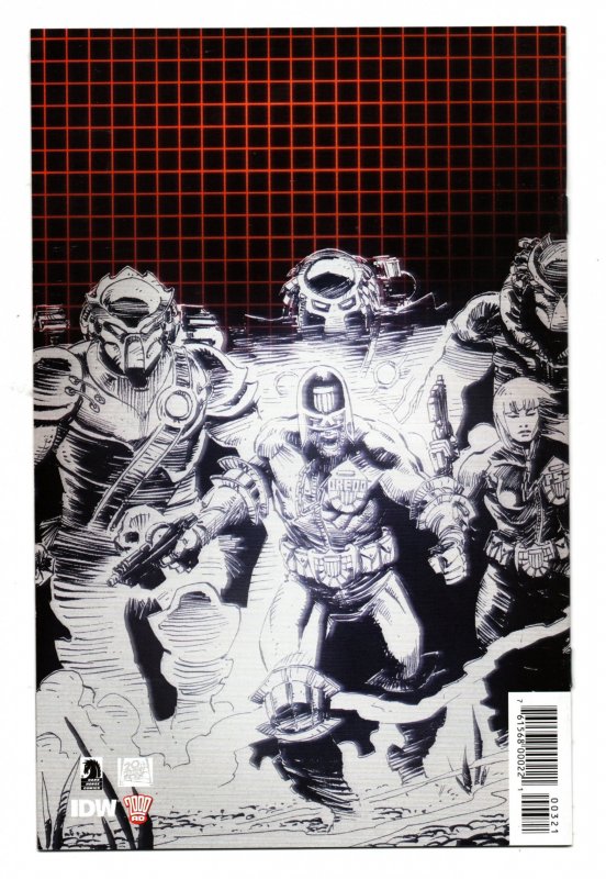 PREDATOR VS JUDGE DREDD VS ALIENS #03 (2016) GLENN FABRY | BLACK & WHITE TRADE