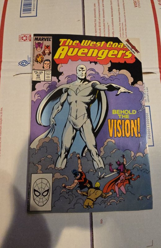 West Coast Avengers #45 (1989) first whole vision