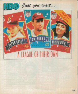 ORIGINAL Vintage Jul 1993 HBO Guide Magazine Boomerang A League of Their Own 