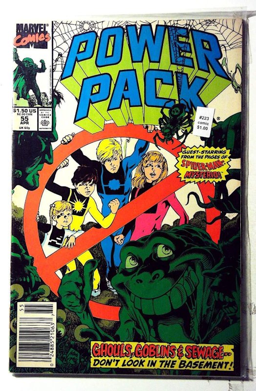 Power Pack #55 (1990) Marvel Comics Newsstand 1st Print Comic Book