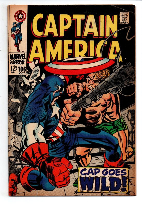 Captain America #106 - Jack Kirby - 1968 - FN/VF 