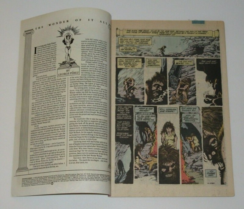 Wonder Woman #1 Signed by George Perez 1987 DC Comics VF/NM
