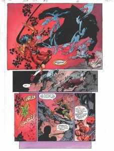 JLA: Incarnations #5 p.35 Color Guide Art - Death of Roz - 2001 by John Kalisz